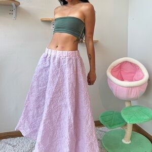Lilac Purple Midi Skirt